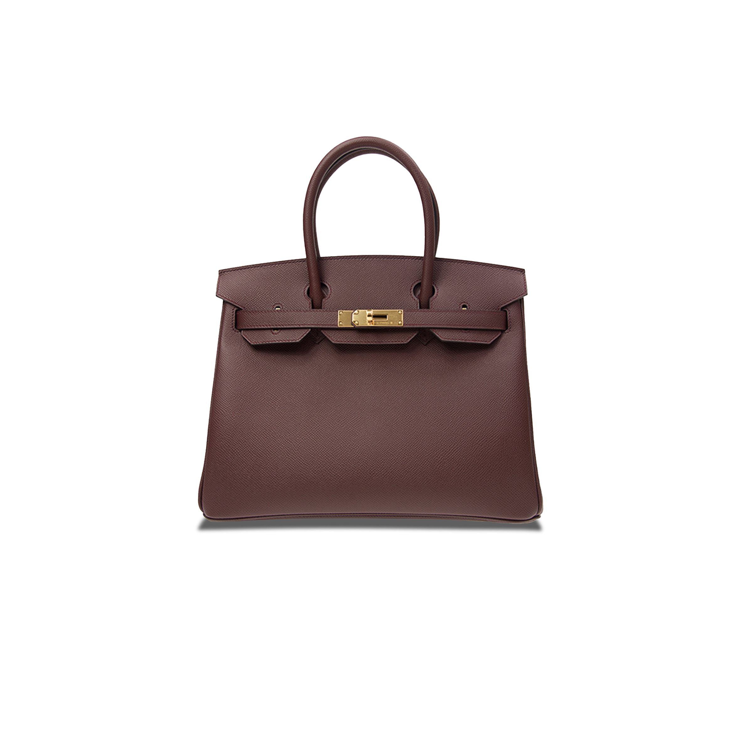 HERMÈS BIRKIN 25 SWIFT LEATHER BORDEAUX GOLD BUCKLE H049362CK20 (25*20*13cm)